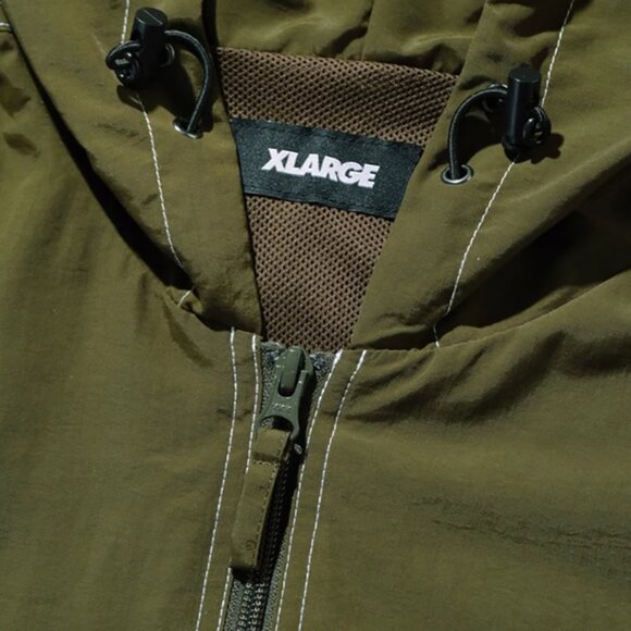 Contrast Stitched Nylon Hooded Jacket Men's - Picture 2 of 7